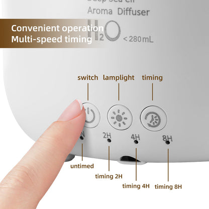 Lifgtzyn Jellyfish Diffuser 280ml - Remote Control, 7-Color LED Night Light, Auto Shut-Off