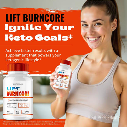 Lift BurnCore Capsules – Official Pills (60 Caps) | Maximum Strength All-Natural Keto