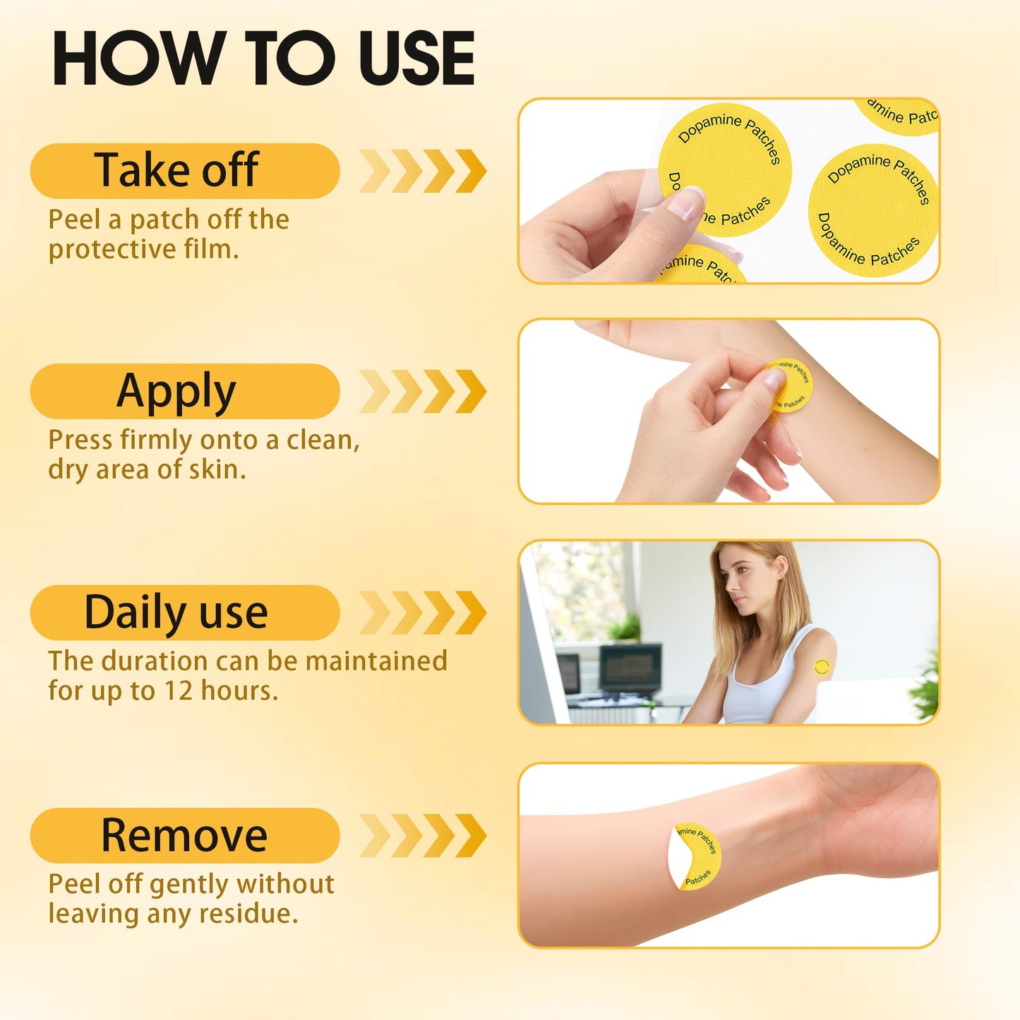 Liftouch Dopamine Patches – Focus, Mood & Motivation | Natural Transdermal Patches