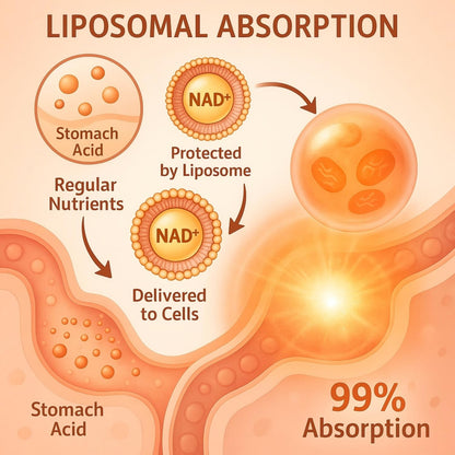 LIGUSTERI 1500 MG Liposomal NAD+ | 98%+ Absorption | NAD+ Supplement for Energy, Aging Defense, Longevity | 60 Softgels