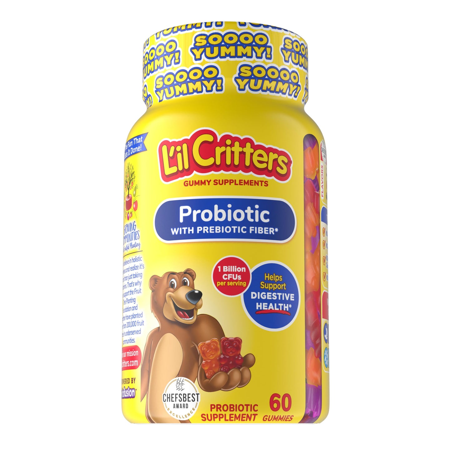 L’il Critters Probiotic Daily Gummy for Kids – Digestive Health Support (60 Gummies)