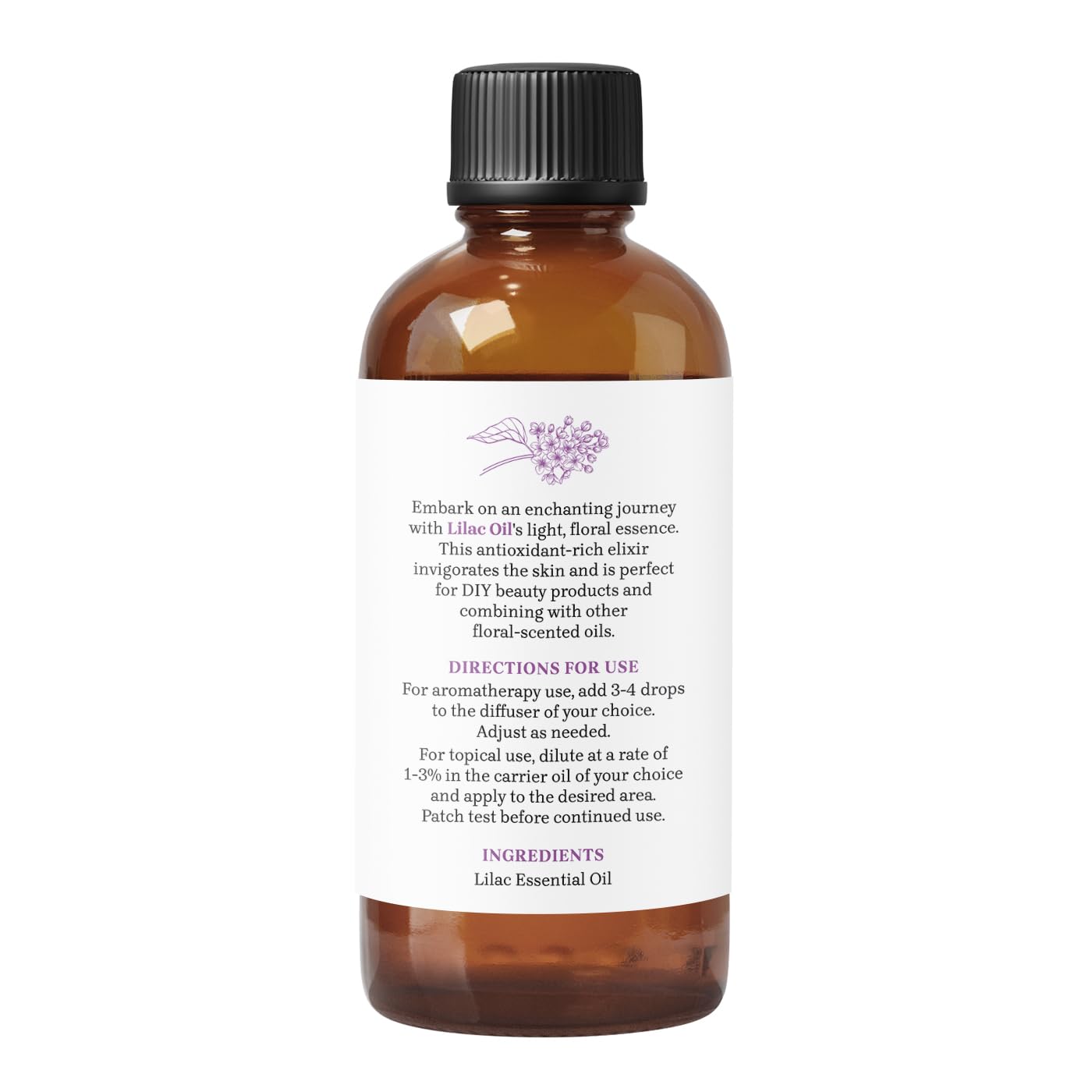 Lilac Essential Oil by Essential Delights - Premium Grade Oil (4 oz.) | for Aromatherapy, Soaps, Lotions, & Candles | Vegan & Cruelty Free