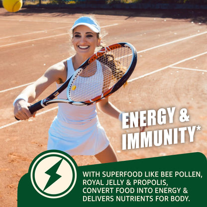 LILICARE Digestive Health & Weight Bee Pollen Organic 1000mg, w/Probiotics, Prebiotics & Turmeric, Bee Pollen Gummies Rich in B-Vitamin, Antioxidants, Amino Acids, for Digestive, Weight & Energy