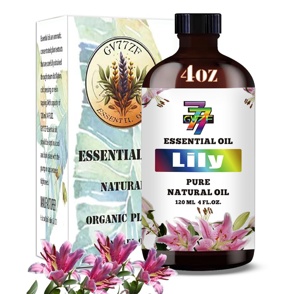 Lily Essential Oil 4 oz | Pure Lily Oil for Aromatherapy, Diffusers, Candles, DIY Skincare