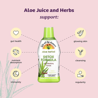 Lily of the Desert Aloe Vera Herbal Detox Formula – 32 oz | Gut Health & Liver Support