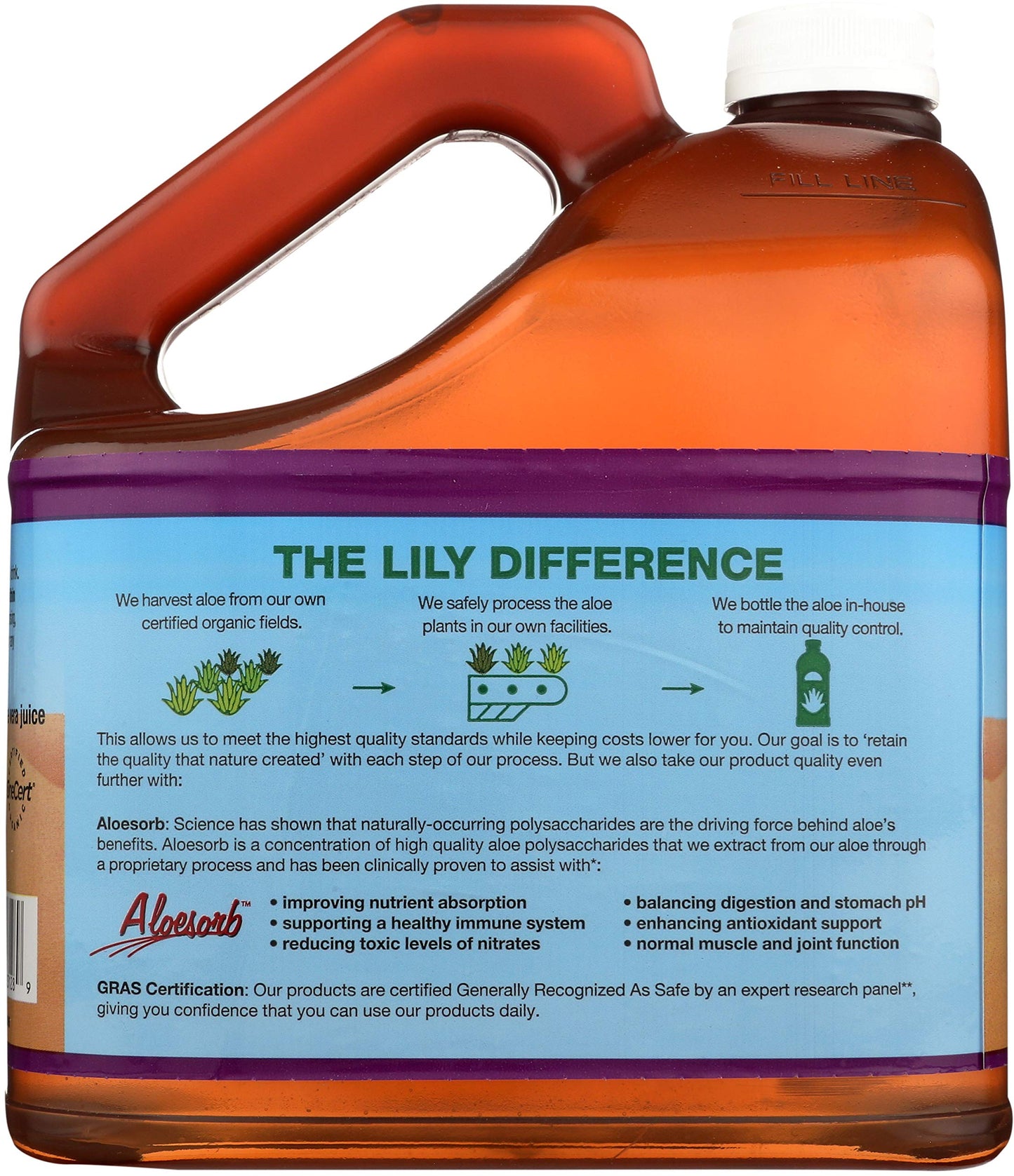 Lily of the Desert Aloe Vera Juice – Organic Preservative-Free Inner Fillet (128 oz)