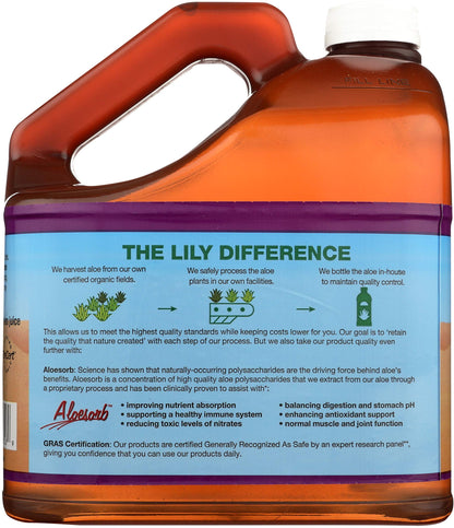 Lily of the Desert Aloe Vera Juice – Organic Preservative-Free Inner Fillet (128 oz)