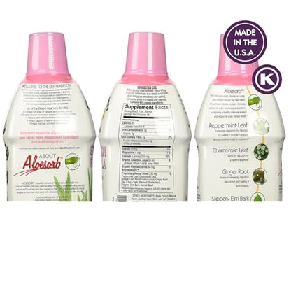 Lily Of The Desert Stomach Formula – Organic Aloe Vera Juice with Slippery Elm & Herbs (Pack of 2)