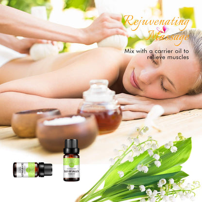Rainbow Abby Lily of the Valley Essential Oil - 100% Pure Organic Lily of the Valley Oil for Diffuser, Aromatherapy, Skin & Hair Care - 10 ml