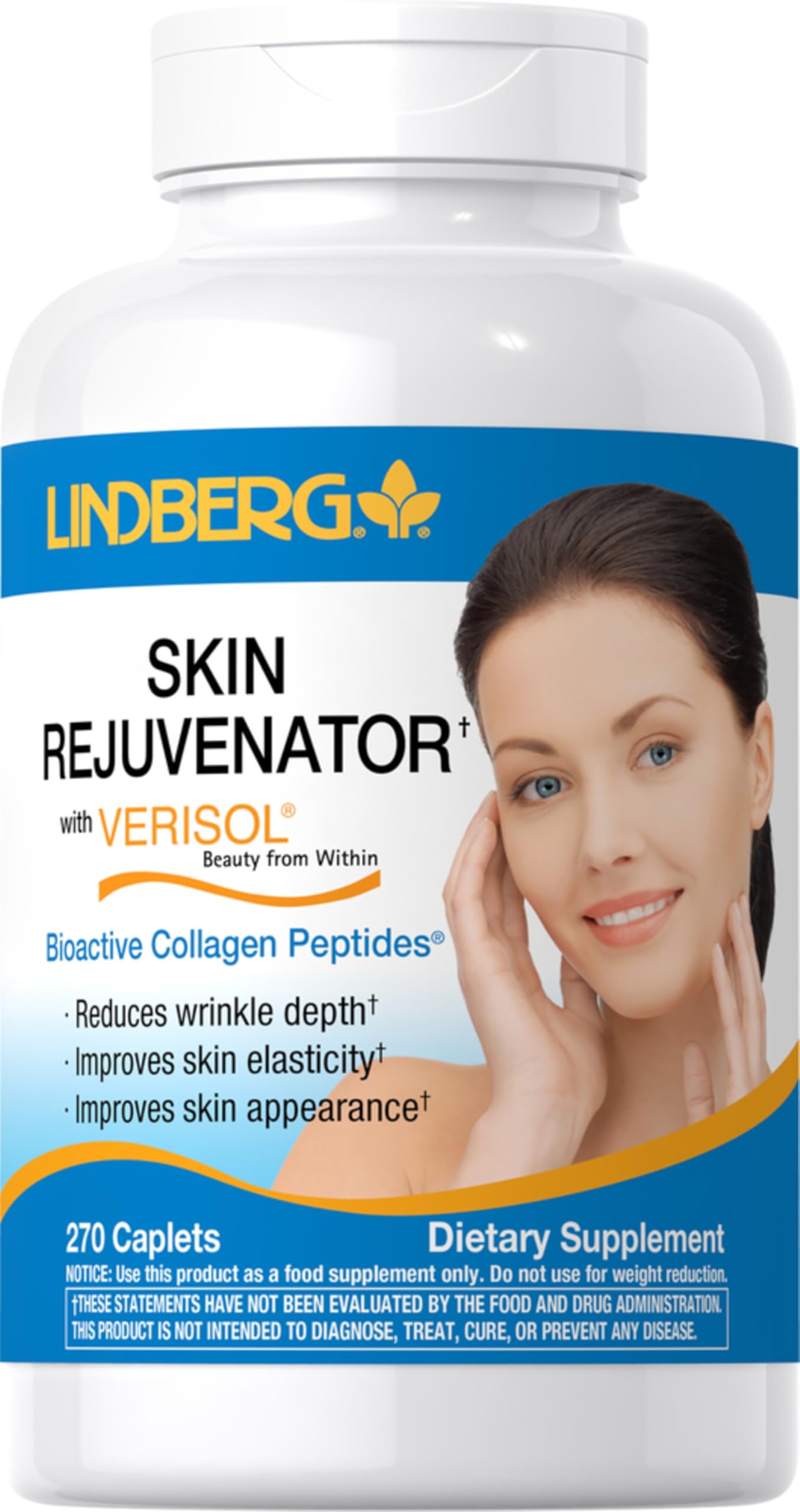 Lindberg Skin Rejuvenator with Verisol | 270 Tablets | Collagen Peptides for Hair, Skin & Nails