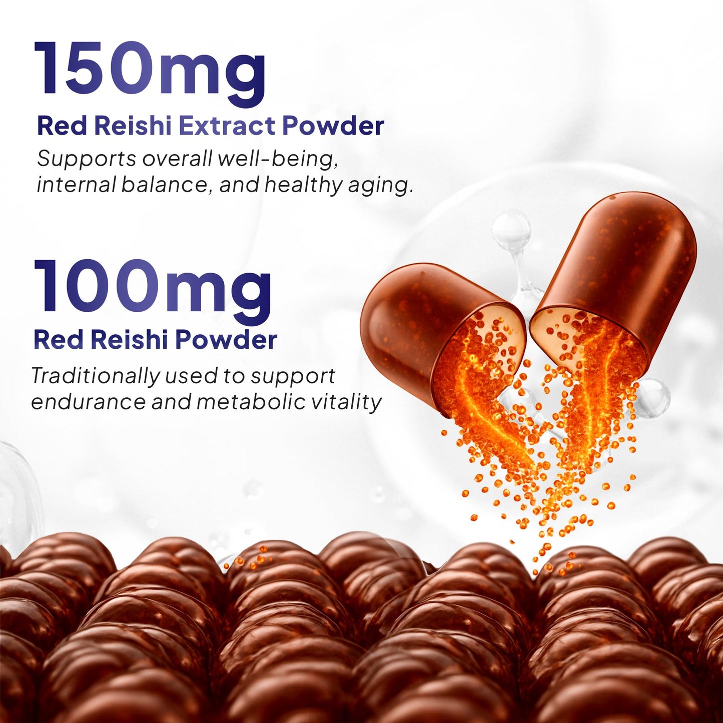 FINE JAPAN Organic Reishi Mushroom Capsules-Organic Mushroom Extract Supplement to Boost Your Immune System Health Dynamic Mushroom - 60 Capsules