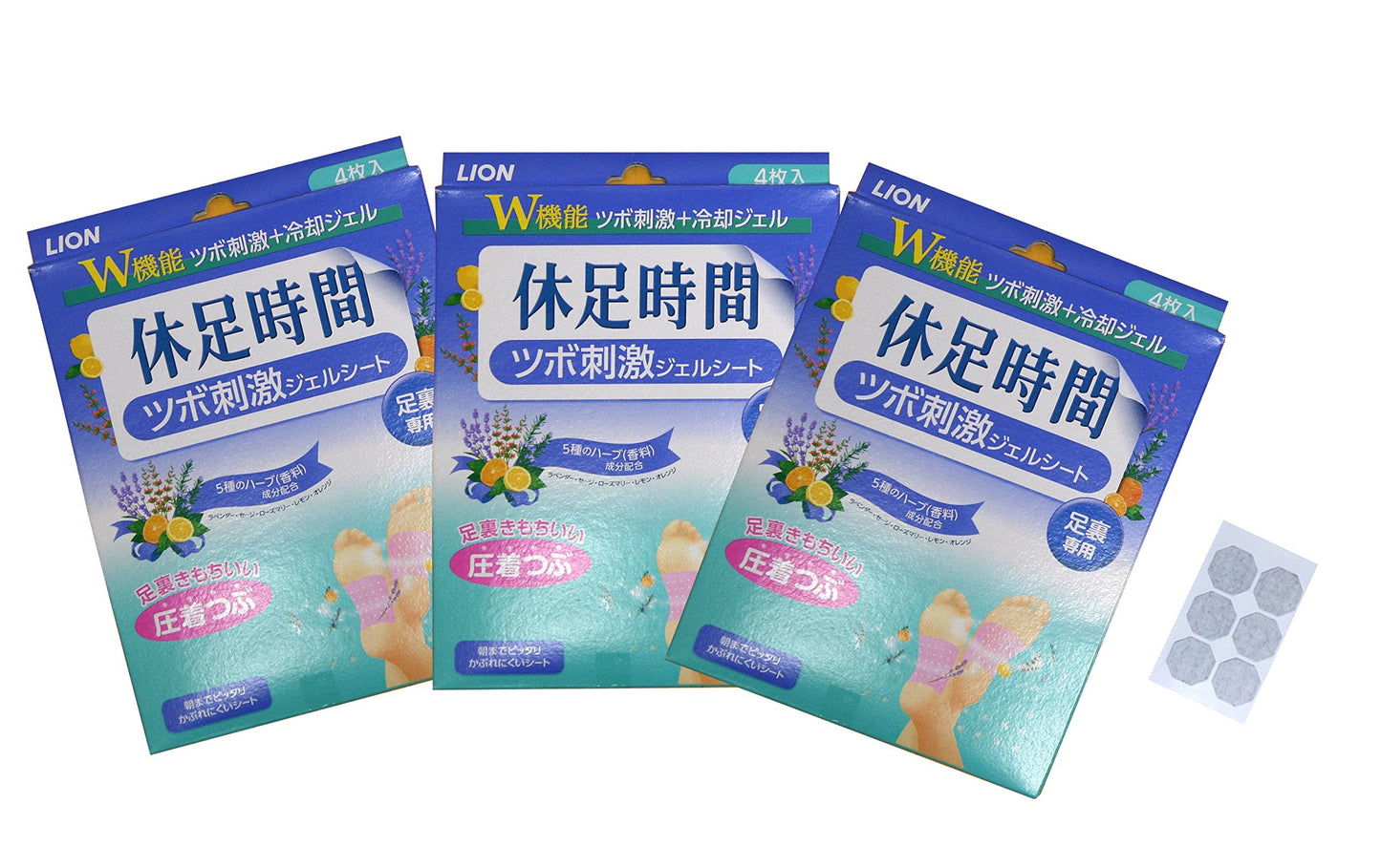 LION Acupressure Foot Patch – Relieve Tired Feet & Calves | 3-Set