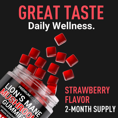 Lions Mane Gummies Sugar Free – 120 Gummies for Clarity & Brain Support