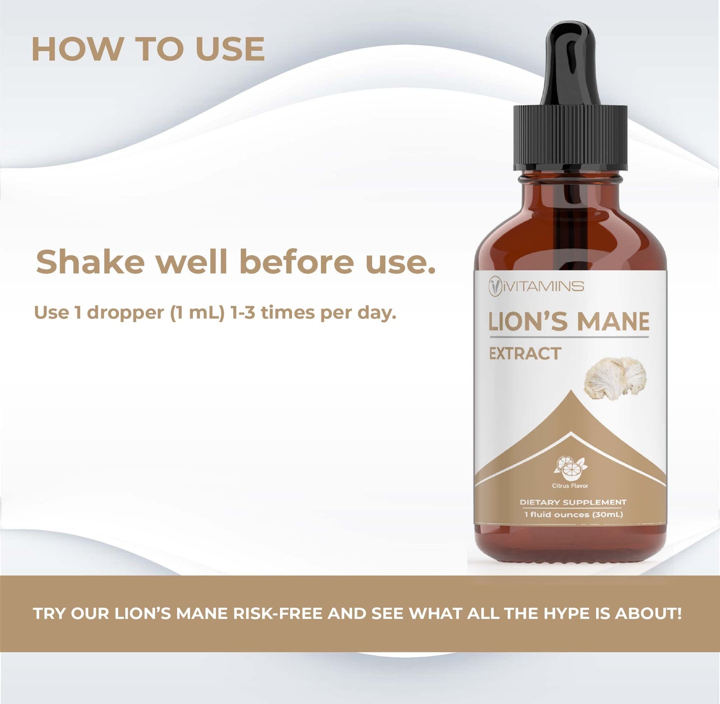 Lions Mane Liquid Tincture – Memory, Focus & Clarity (2 Pack) | iVitamins