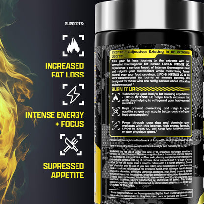 Nutrex Lipo-6 Black Intense Thermogenic Fat Burner for Men & Women | 60 Diet Pills