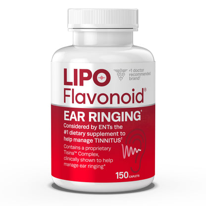 Lipo-Flavonoid Plus Tinnitus Relief - Doctor-Recommended Inner Ear Health - 150 Caplets