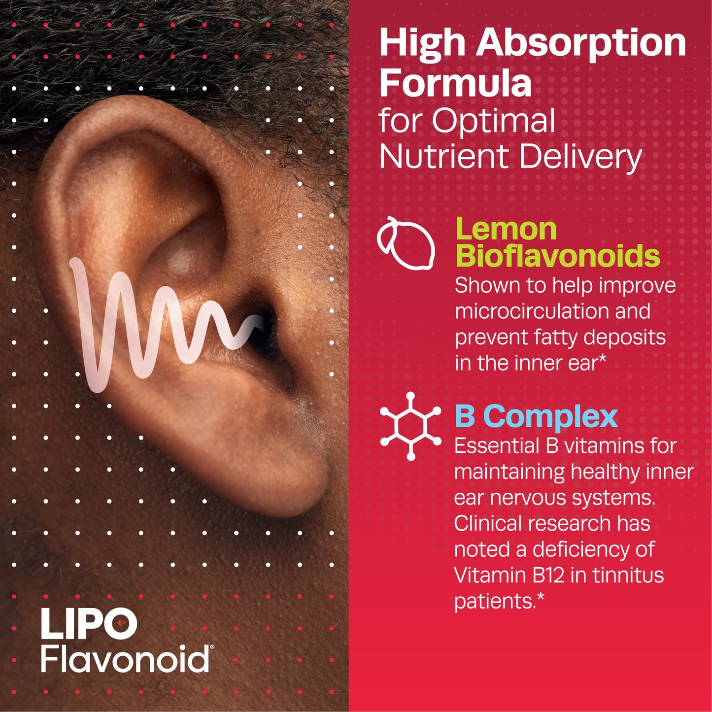 Lipo-Flavonoid Plus Tinnitus Relief - Doctor-Recommended Inner Ear Health - 150 Caplets