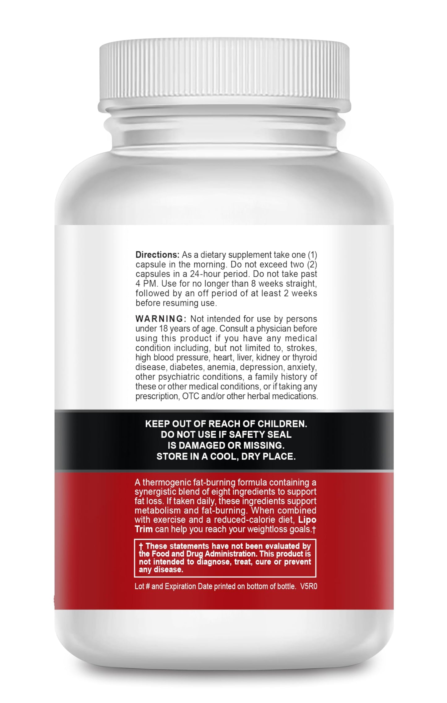 Lipo Trim - Advanced Lipogenic Thermogenic Diet Pills – Boost Energy, Focus, and Fat Loss – 60 Capsules