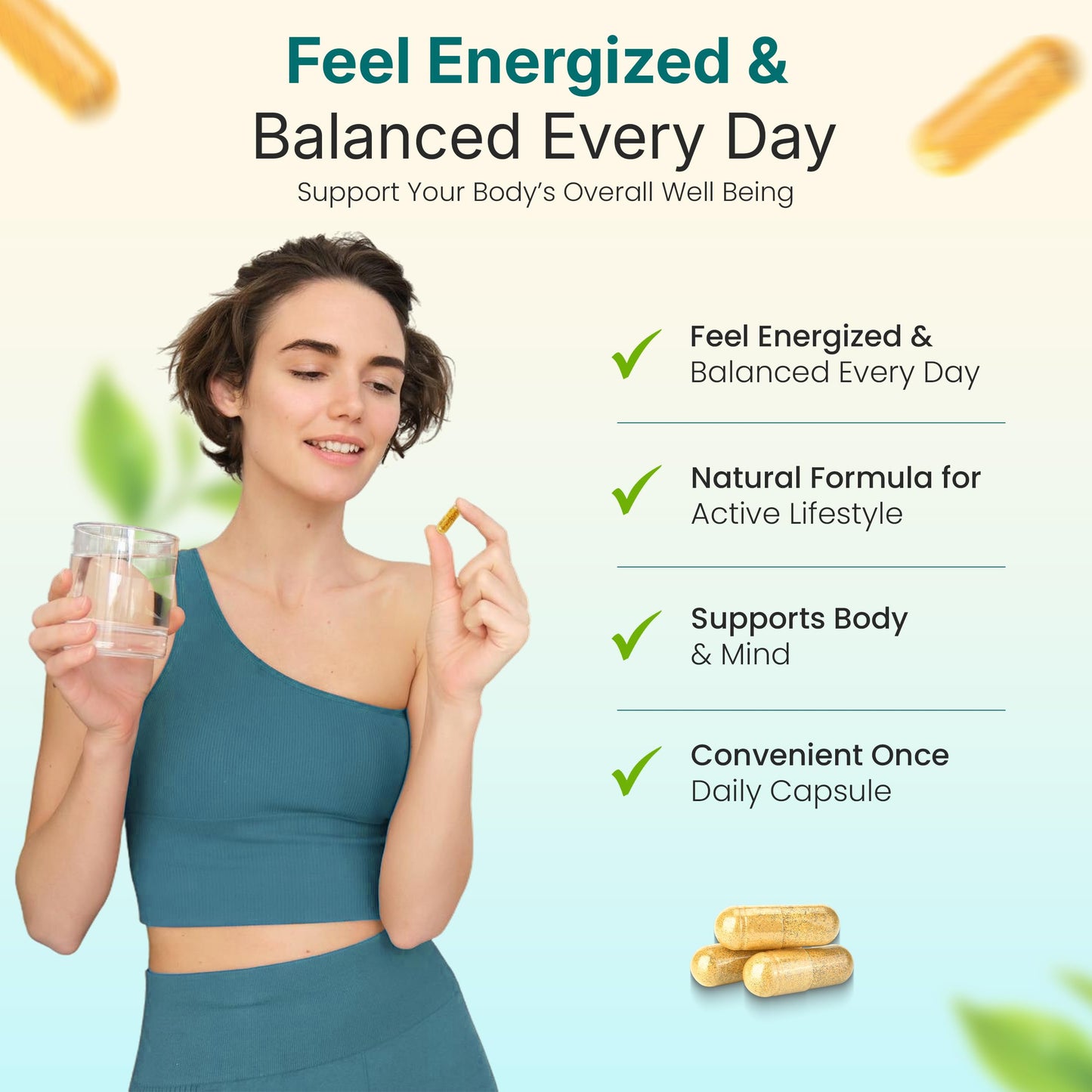 LIPOBLUE BOOST Natural Wellness Supplement | 30-Day, Once-Daily Capsule