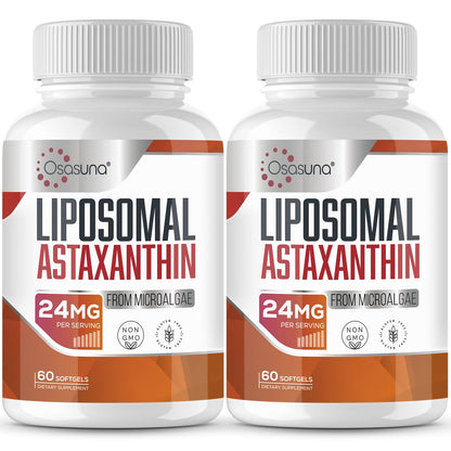 Liposomal Astaxanthin 24MG — Maximum Absorption, Non-GMO & Gluten Free, 120 Softgels
