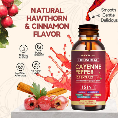 Liposomal Cayenne Pepper Drops – 2 Pack (120ml) | Digestion & Circulatory Support