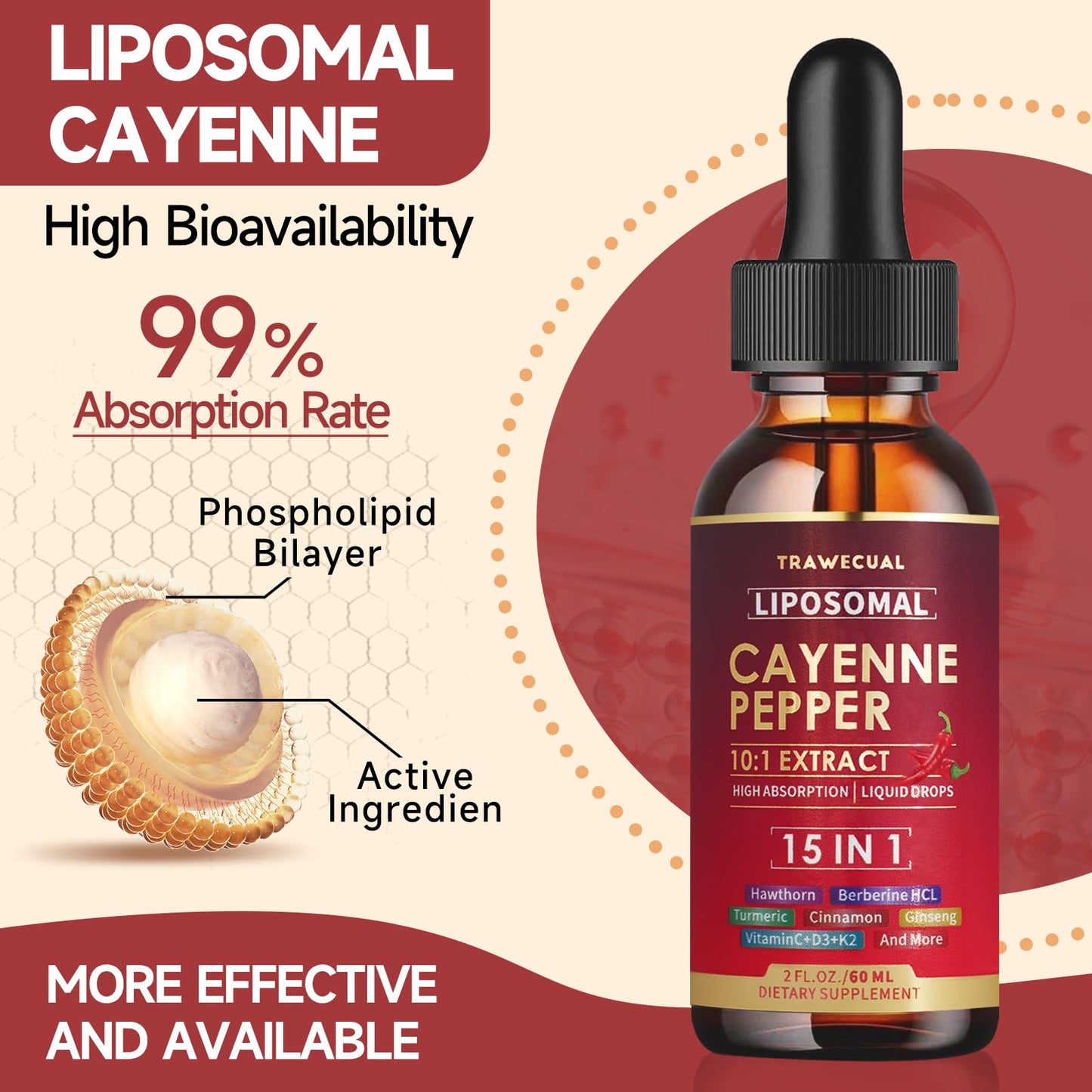 Liposomal Cayenne Pepper Drops – 2 Pack (120ml) | Digestion & Circulatory Support