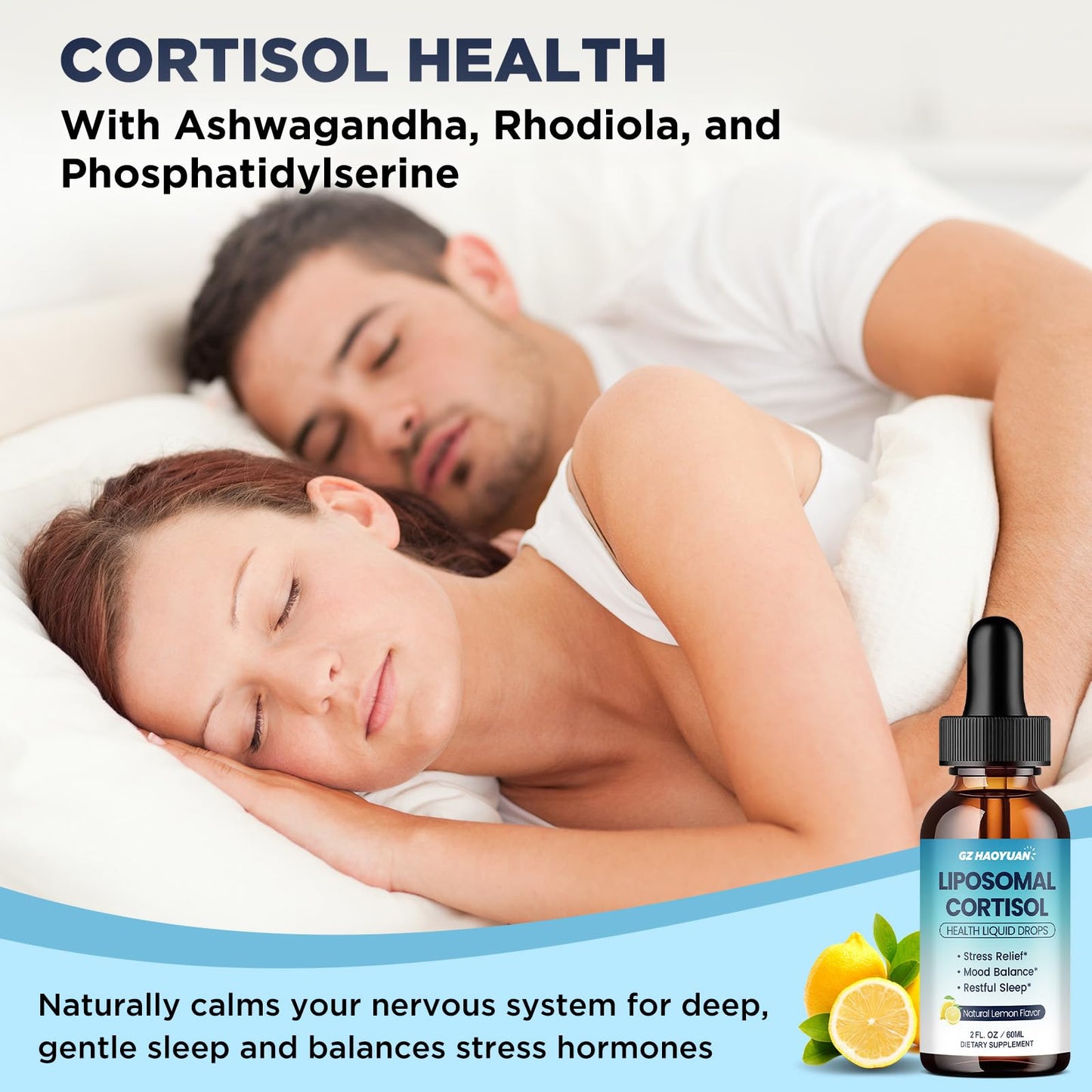 Liposomal Cortisol Liquid Drops for Women – Magnesium, Ashwagandha, L-Theanine & Phosphatidylserine