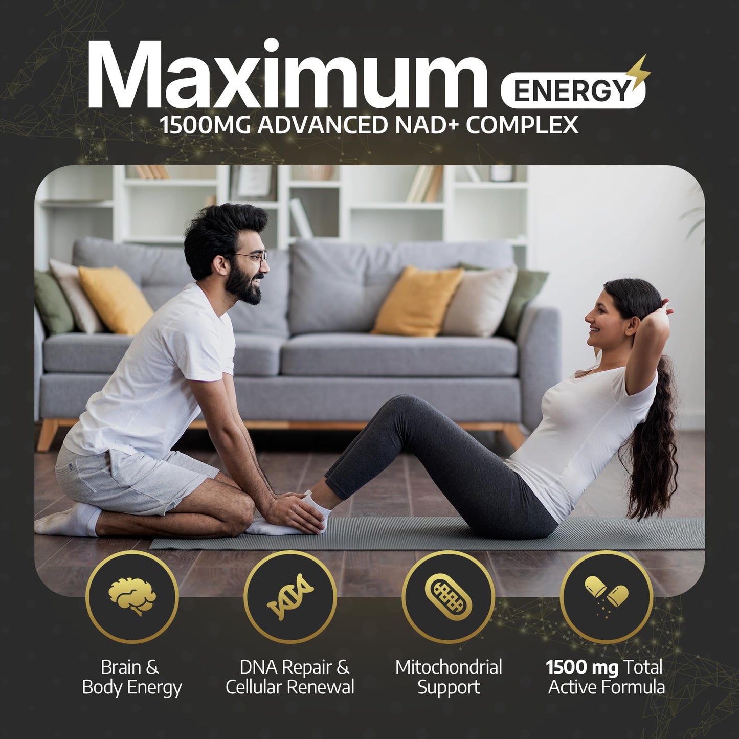 Product Maxx NADGENIX NAD+ Supplement – NMNH 500mg, Liposomal Delivery, 60 Caps