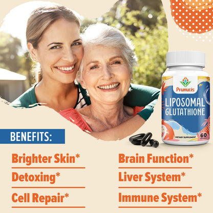 2400MG Liposomal Glutathione with Vitamin C, Milk Thistle & Alpha-Lipoic Acid - 120 Softgels