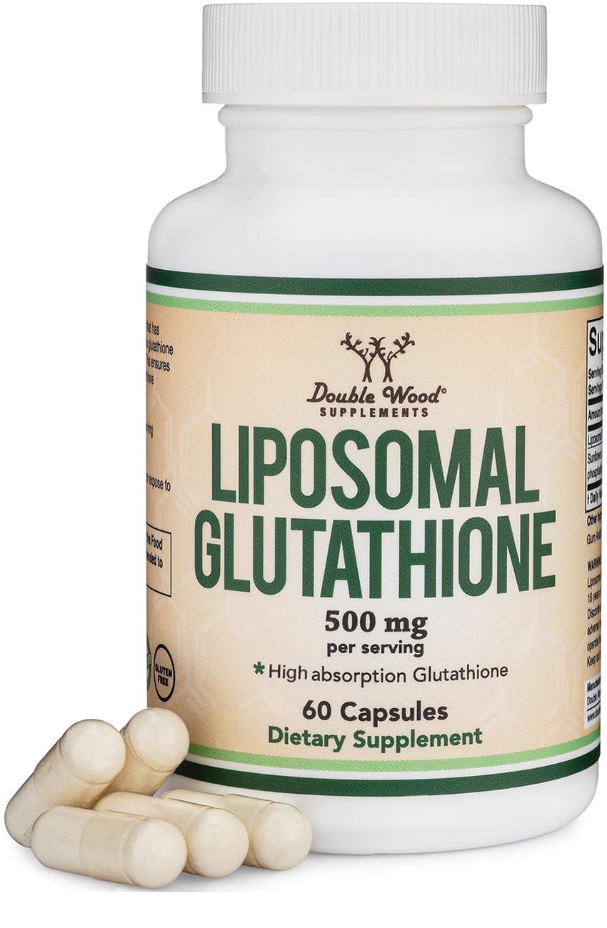 Liposomal Glutathione 500mg – 60 Vegan Capsules | Double Wood
