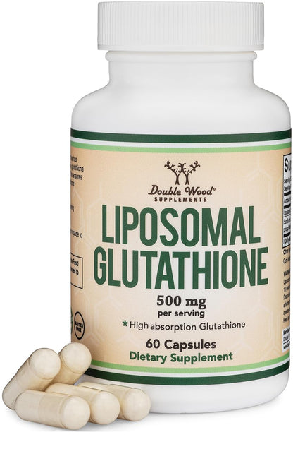 Liposomal Glutathione 500mg – 60 Vegan Capsules | Double Wood