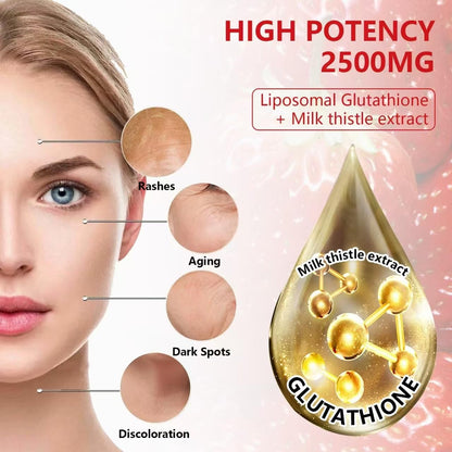 Extra Powerful 2500MG Liposomal Glutathione Gummies – Skin Whitening & Liver Support