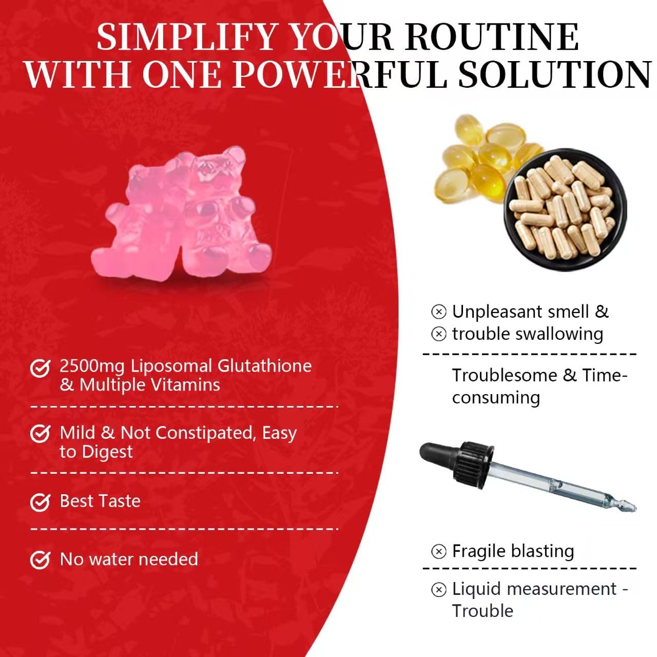 Extra Powerful 2500MG Liposomal Glutathione Gummies – Skin Whitening & Liver Support