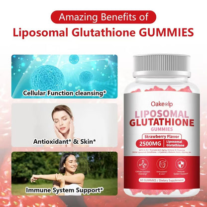 Extra Powerful 2500MG Liposomal Glutathione Gummies – Skin Whitening & Liver Support