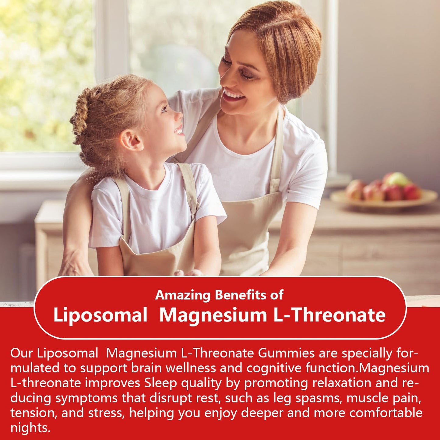 2 Pack Liposomal Magnesium Threonate Gummies – High-Potency 3000mg, 98% Absorption | Magnesium L-Threonate for Muscle & Nervous System (Kids & Adults)