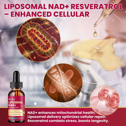 Liposomal NAD+ 1200mg with Resveratrol & Black Pepper - 2 oz