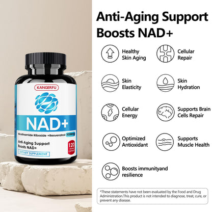 Liposomal NAD Resveratrol for Women - 1000mg NAD | Anti-Aging & Energy | 120 Capsules