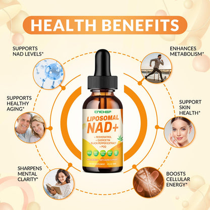 Liposomal NAD+ Drops 1500mg – Nicotinamide Riboside Chloride & Resveratrol