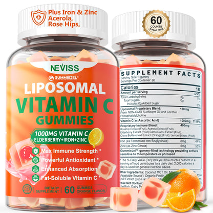 Liposomal Vitamin C 1000mg Gummies for Adults – Immune Support