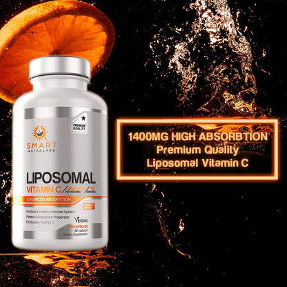 Liposomal Vitamin C 1400mg - 180 Vegan Capsules | China-Free, High-Absorption