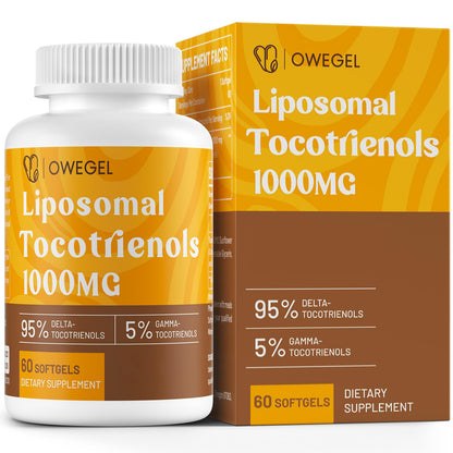 Liposomal Vitamin E Tocotrienols 1000mg - High Potency Tocotrienol Supplements (95% Delta, 5% Gamma)