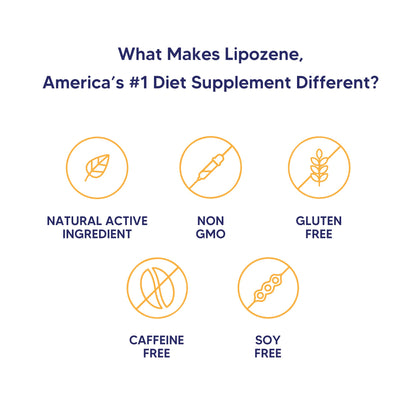 Lipozene Diet Pills – 4 Bottles (120 Capsules) Fiber-Based Appetite Control
