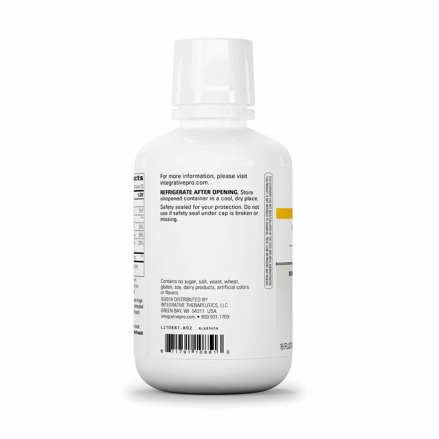 Integrative Therapeutics Liquid Calcium Magnesium – Berry Flavor, Vitamin D3, 16 oz | 32 Servings