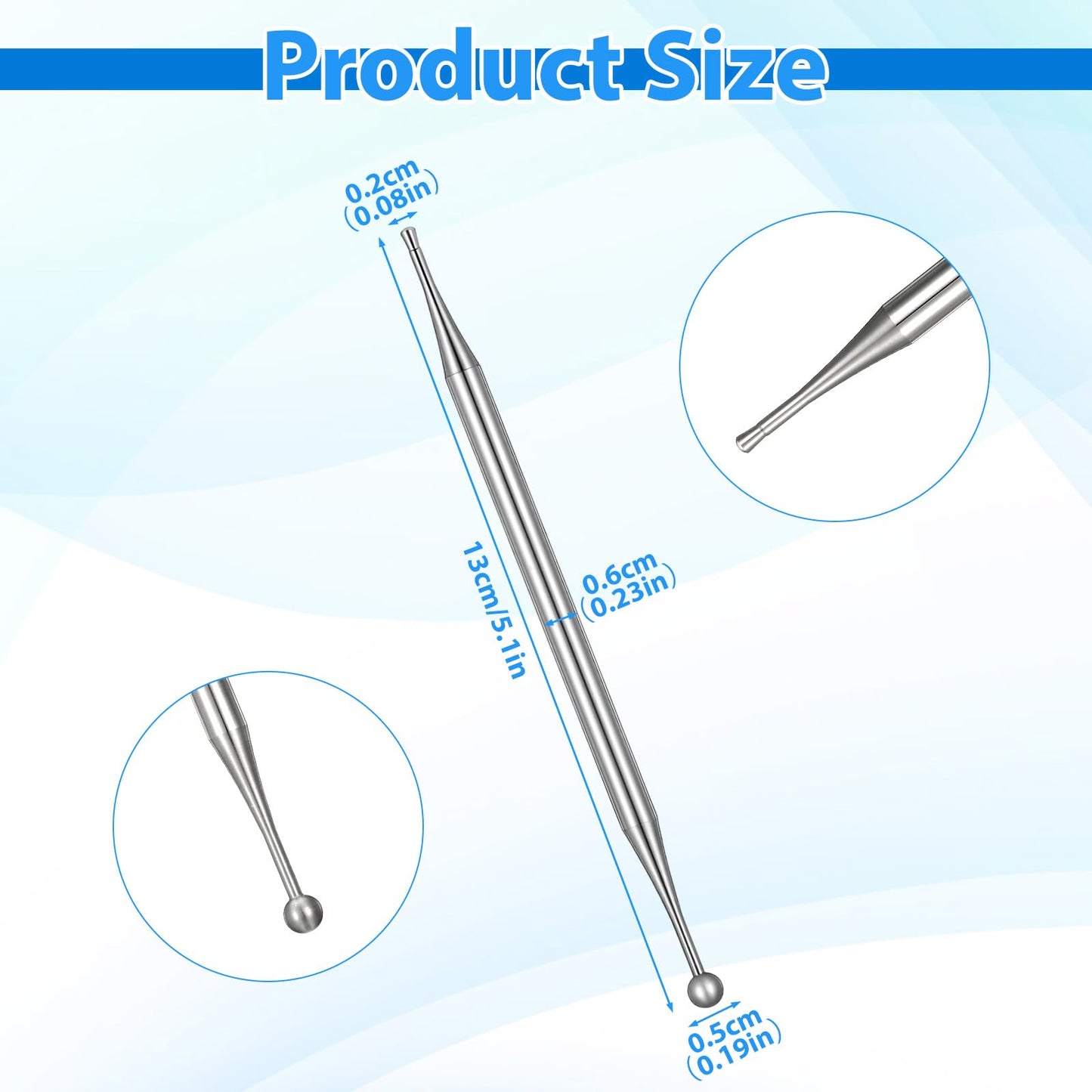 LIQWEI Acupuncture Pen - 1pc Stainless Steel Fascia Release Tool for Deep Tissue & Trigger Point Massage