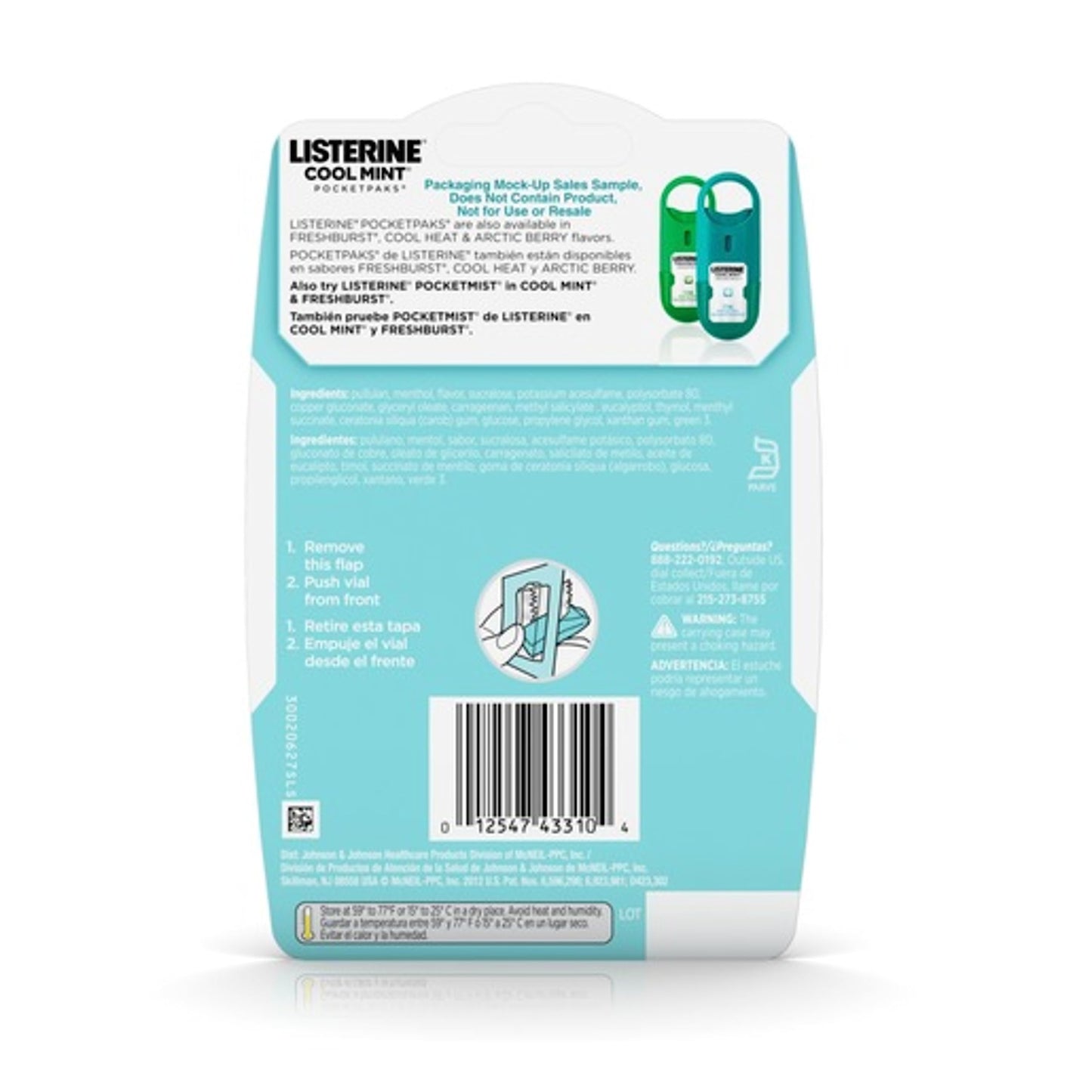 Listerine Cool Mint PocketPaks Breath Strips – 12-Pack (24 Strips Each)