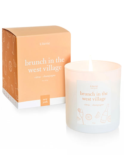 Brunch in The West Village Candle – Citrus & Champagne (9oz, Vegan Soy)
