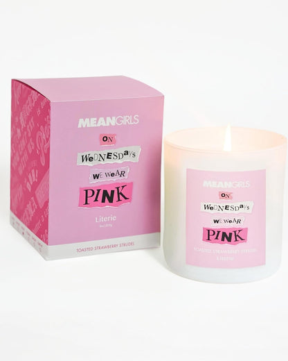 Literie Mean Girls Inspired Scented Candle – On Wednesdays We Wear Pink, 9oz, 50-Hour Burn (Vegan Soy & Coconut Wax)