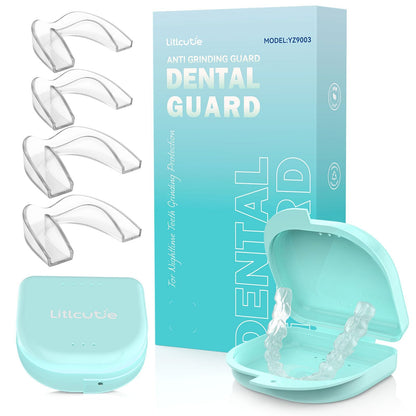 Litlcutie Mouth Guard for Teeth Grinding at Night – 4 Pack, 2 Sizes, Transparent