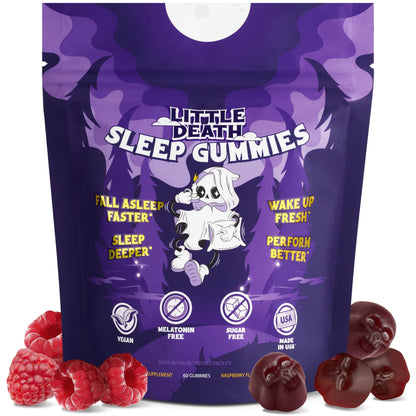 Little Death Deep Sleep Gummies – Raspberry, 60 Ct, 50 mg Magnesium