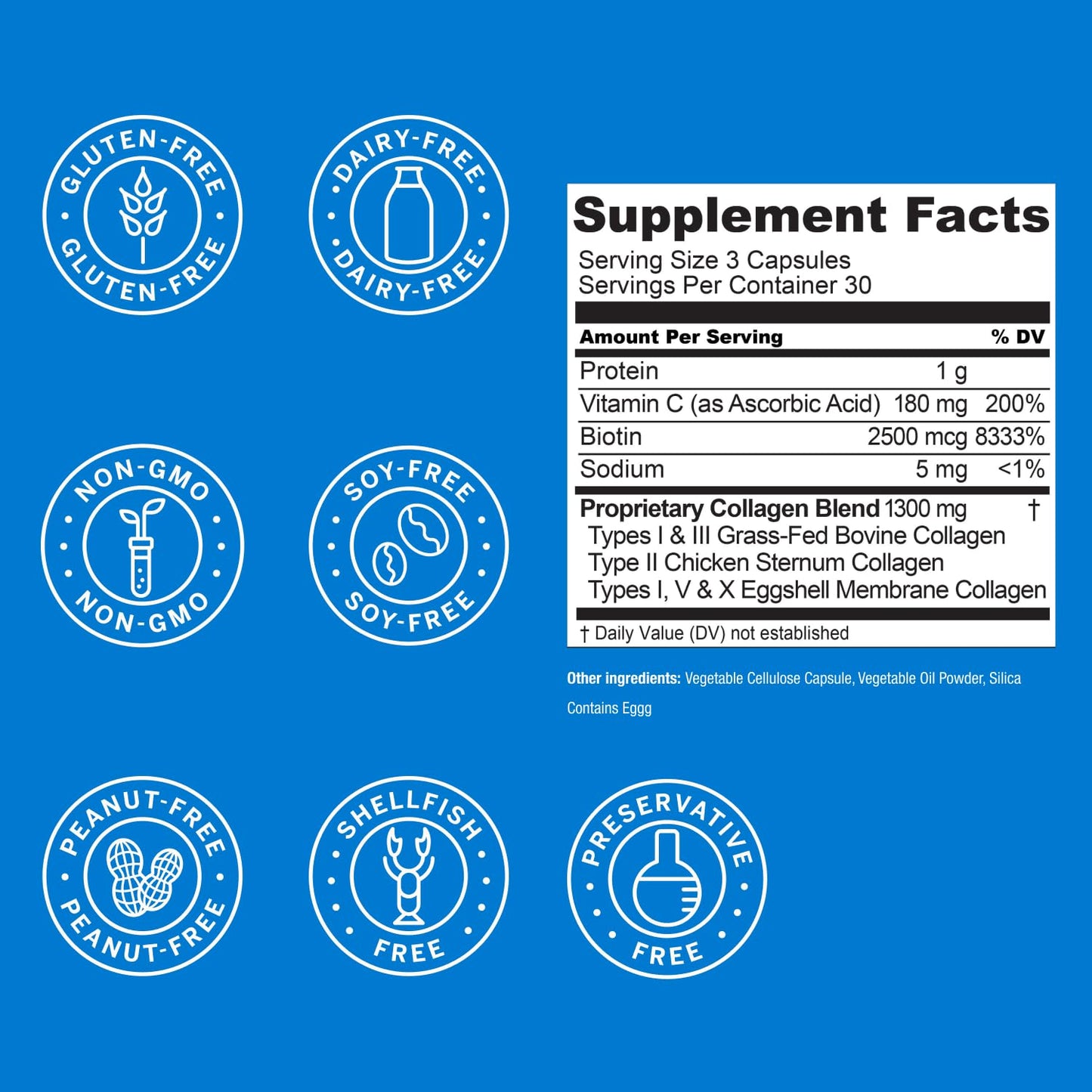 Live Conscious Beyond Collagen – Multi Collagen Capsules I–X with Biotin & Vitamin C (90 Capsules)